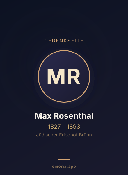 Gedenkportrait von Max Rosenthal