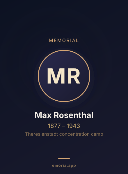 Memorial portrait of Max Rosenthal