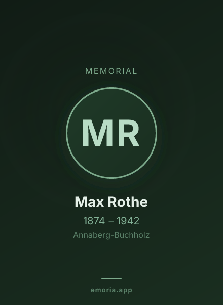 Memorial portrait of Max Rothe