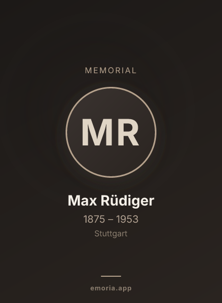 Memorial portrait of Max Rüdiger