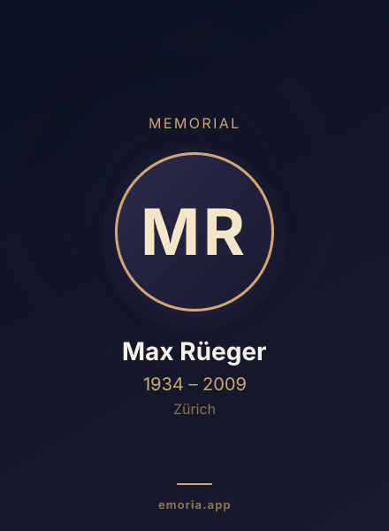 Memorial portrait of Max Rüeger