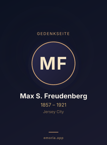 Gedenkportrait von Max S. Freudenberg