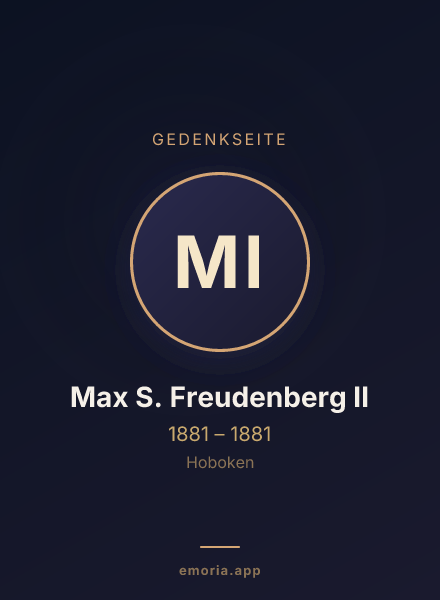 Gedenkportrait von Max S. Freudenberg II