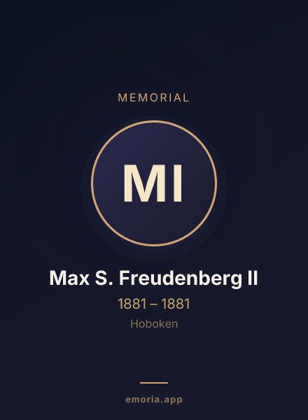 Memorial portrait of Max S. Freudenberg II