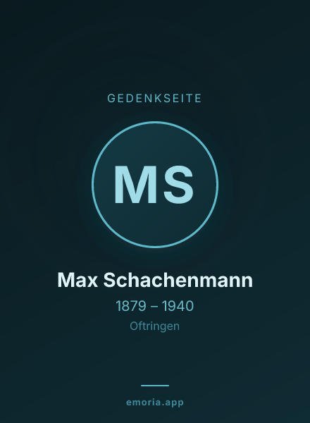 Gedenkportrait von Max Schachenmann