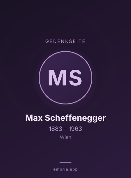 Gedenkportrait von Max Scheffenegger