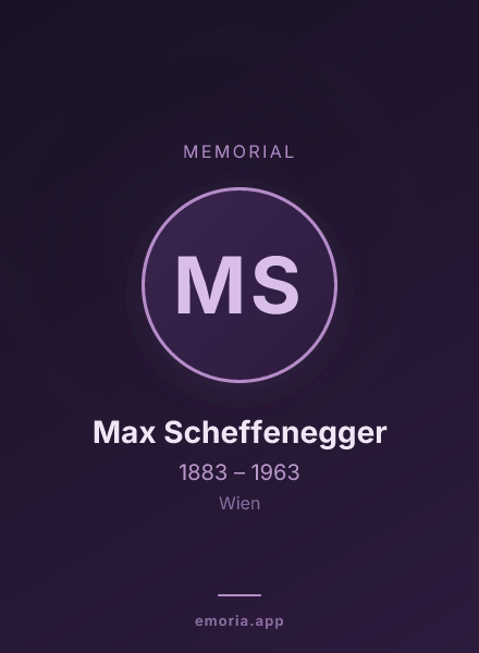 Memorial portrait of Max Scheffenegger