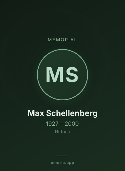 Memorial portrait of Max Schellenberg