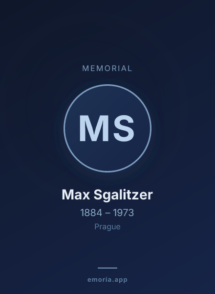 Memorial portrait of Max Sgalitzer