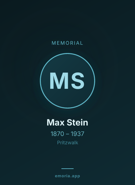 Memorial portrait of Max Stein