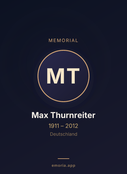 Memorial portrait of Max Thurnreiter