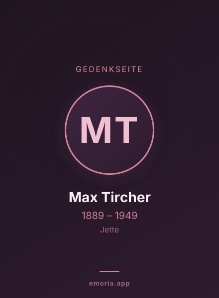 Gedenkportrait von Max Tircher