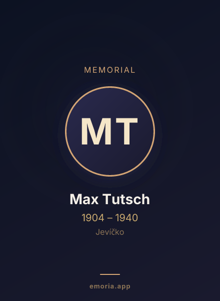 Memorial portrait of Max Tutsch