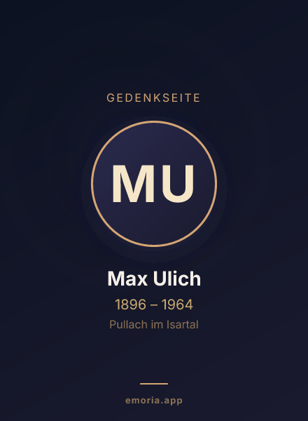Gedenkportrait von Max Ulich