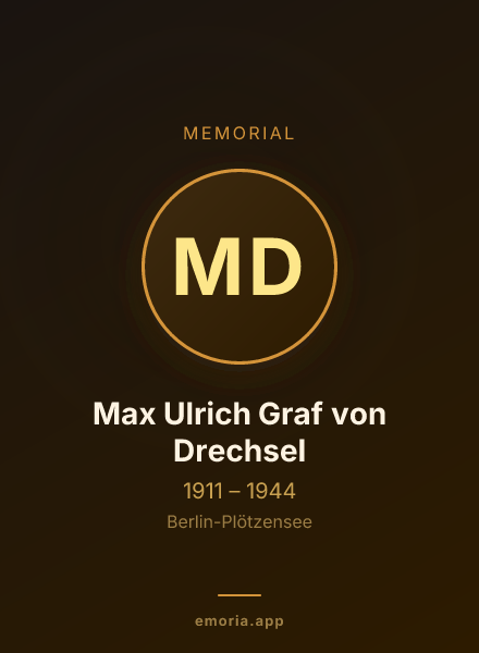Memorial portrait of Max Ulrich Graf von Drechsel