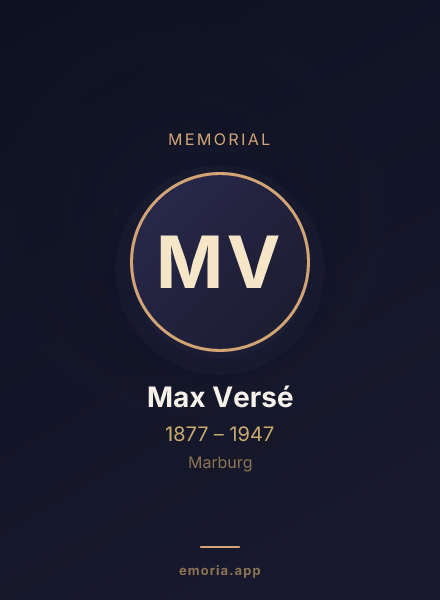 Memorial portrait of Max Versé