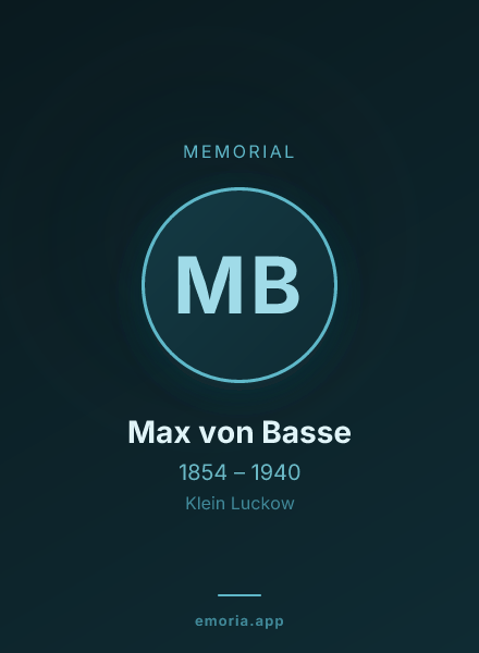 Memorial portrait of Max von Basse