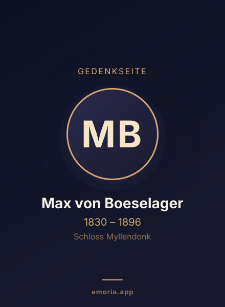 Gedenkportrait von Max von Boeselager