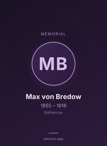 Memorial portrait of Max von Bredow