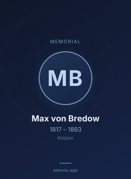Memorial portrait of Max von Bredow
