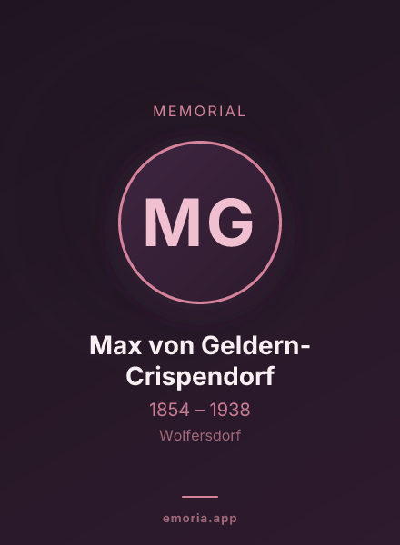 Memorial portrait of Max von Geldern-Crispendorf