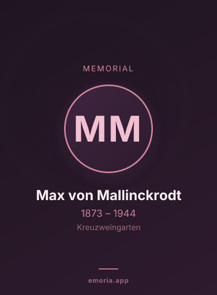 Memorial portrait of Max von Mallinckrodt