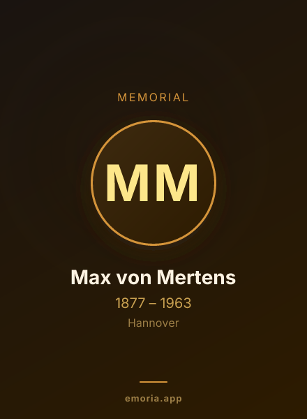 Memorial portrait of Max von Mertens