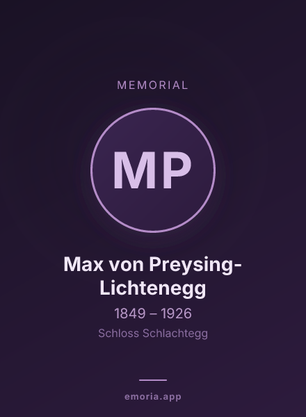 Memorial portrait of Max von Preysing-Lichtenegg