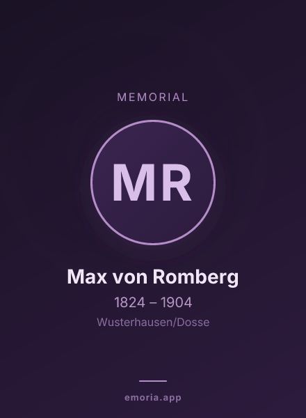 Memorial portrait of Max von Romberg