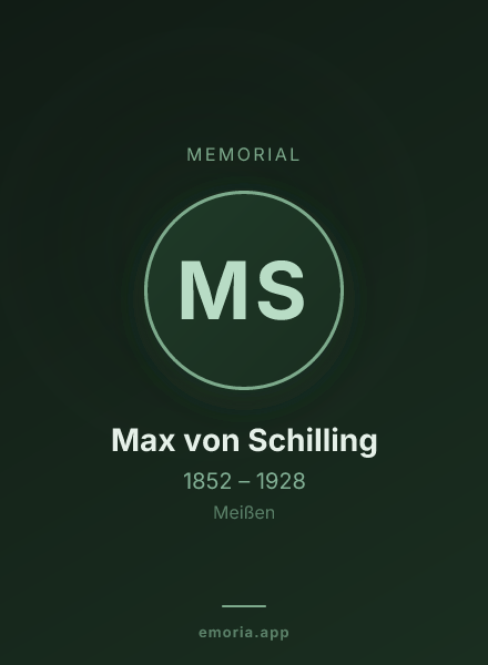 Memorial portrait of Max von Schilling