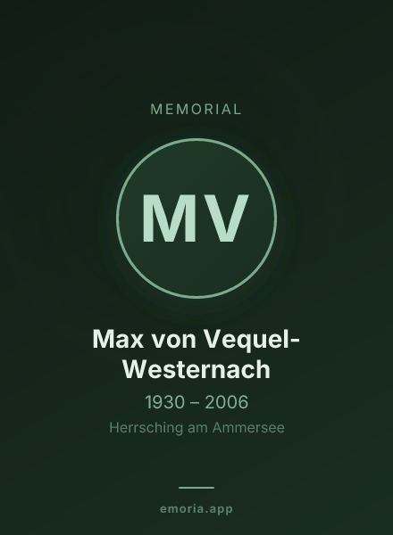 Memorial portrait of Max von Vequel-Westernach