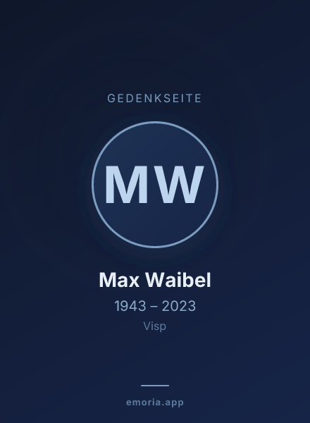 Gedenkportrait von Max Waibel