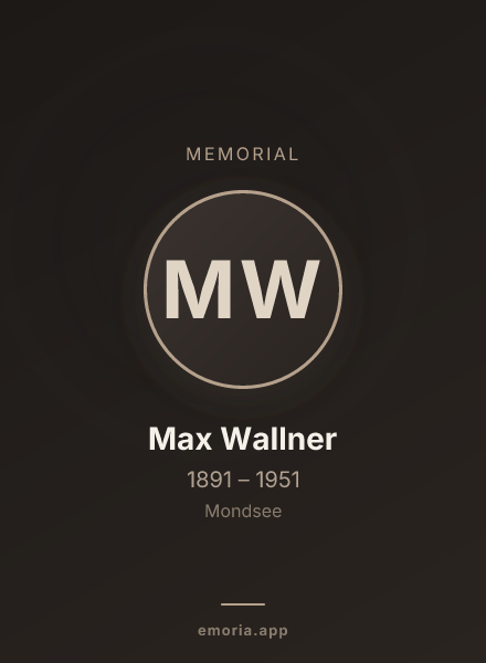 Memorial portrait of Max Wallner
