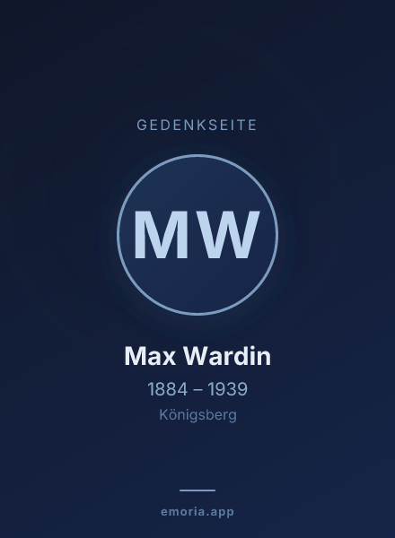 Gedenkportrait von Max Wardin