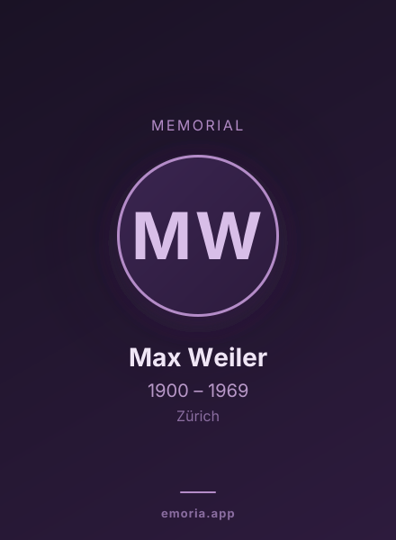 Memorial portrait of Max Weiler
