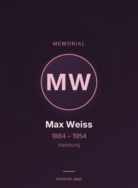 Memorial portrait of Max Weiss