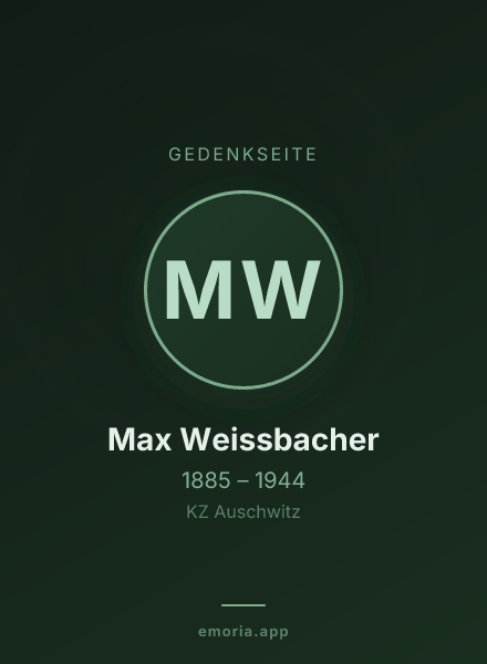 Gedenkportrait von Max Weissbacher