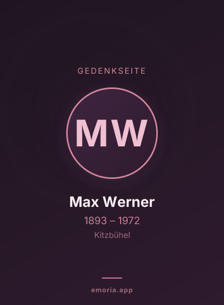 Gedenkportrait von Max Werner