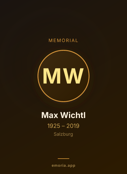Memorial portrait of Max Wichtl