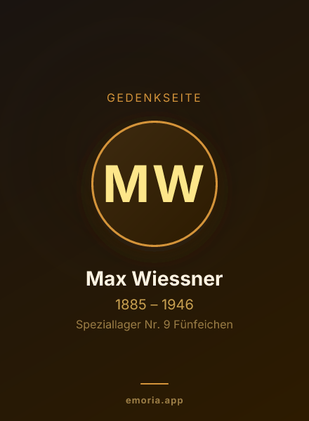 Gedenkportrait von Max Wiessner