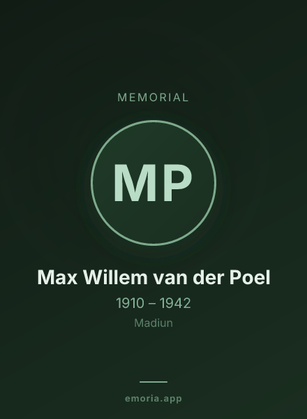 Memorial portrait of Max Willem van der Poel