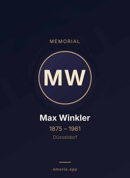 Memorial portrait of Max Winkler