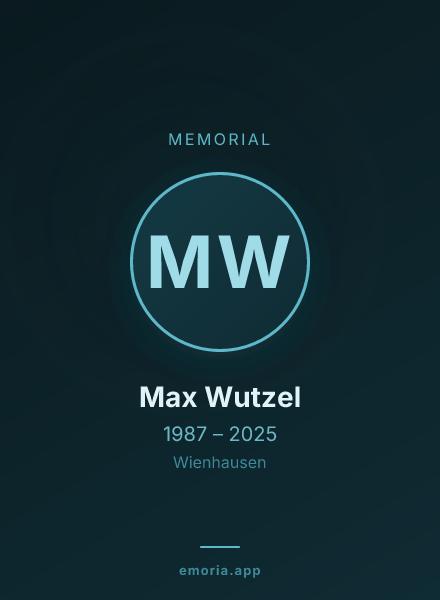 Memorial portrait of Max Wutzel