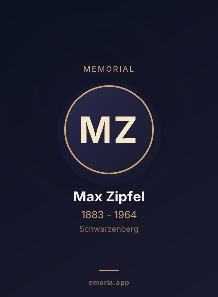 Memorial portrait of Max Zipfel