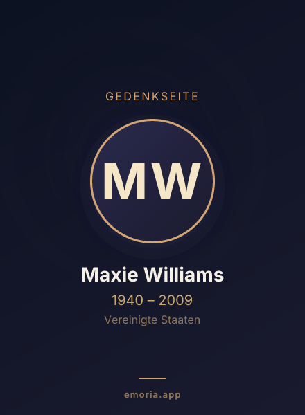 Gedenkportrait von Maxie Williams