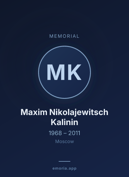 Memorial portrait of Maxim Nikolajewitsch Kalinin