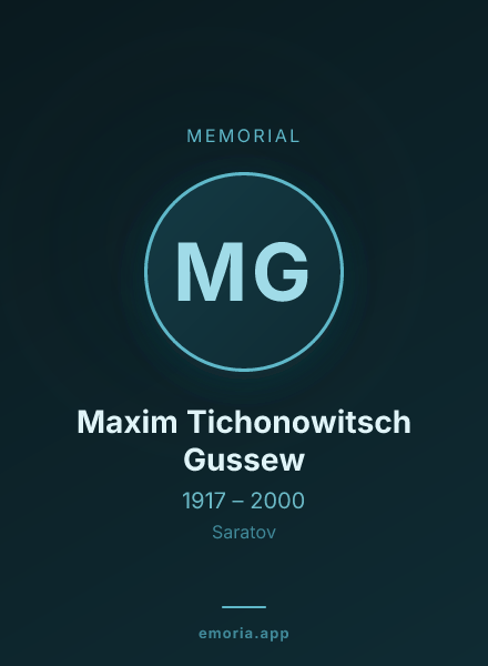 Memorial portrait of Maxim Tichonowitsch Gussew