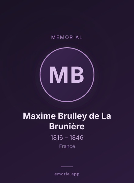 Memorial portrait of Maxime Brulley de La Brunière