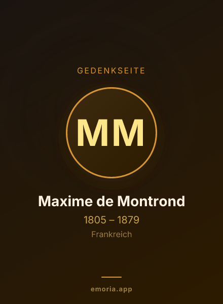 Gedenkportrait von Maxime de Montrond