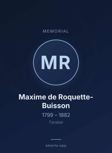 Memorial portrait of Maxime de Roquette-Buisson